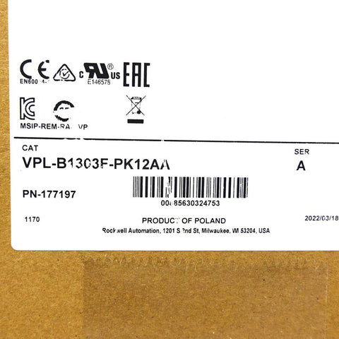 Allen Bradley VPL-B1303F-PK12AA
