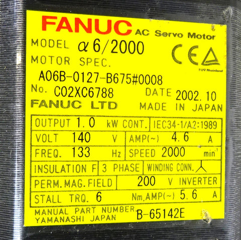 Fanuc A06B-0127-B675#0008