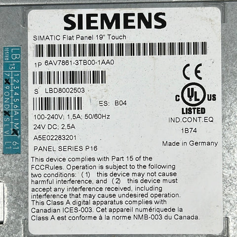 SIEMENS 6AV7861-3TB00-1AA0