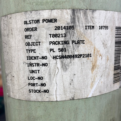 ALSTOM POWER PACKING PLATE PL 501