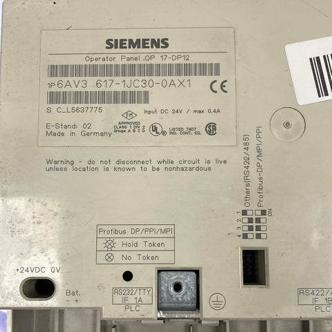 SIEMENS 6AV3617-1JC30-0AX1