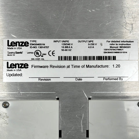 LENZE E94S040Y2N