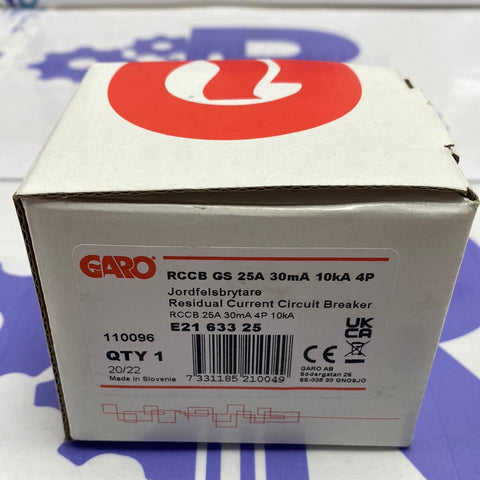 GARO RCCB GS 4 POLE 25A