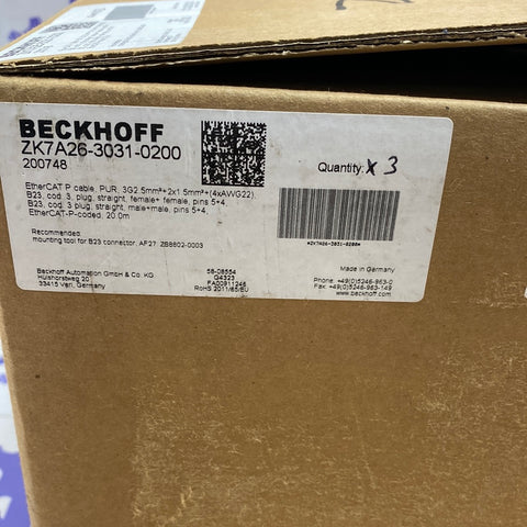 Beckhoff ZK7A26-3031-0200