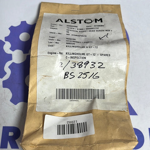 ALSTOM HEXAGON SOCKET HEAD SCREW M20*60  2/38932 BS 25/6