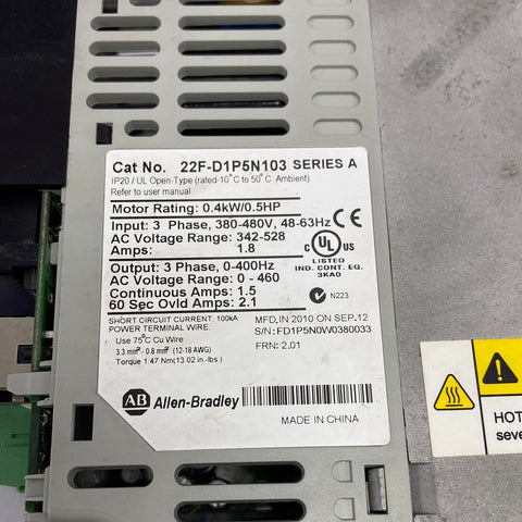 ALLEN BRADLEY 22F-D1P5N103