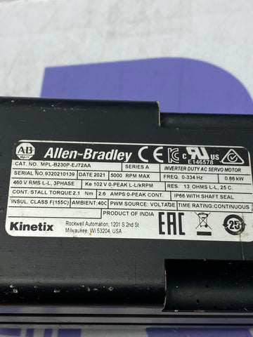 ALLEN BRADLEY MPL-B230P-EJ72AA
