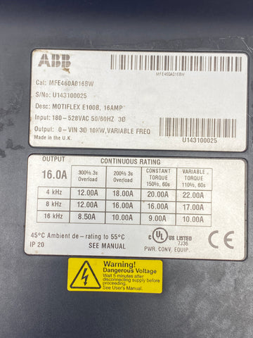 ABB MFE460A016BW