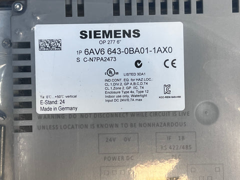 SIEMENS 6AV6643-0BA01-1AX0