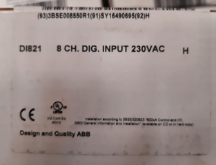 ABB 3BSE008550R1 DI821