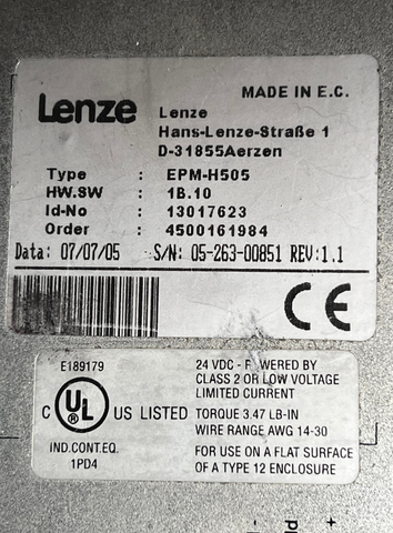 LENZE EPM-H505