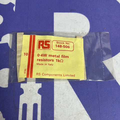 RS 0.4W METAL FILM RESISTORS 1K OHM