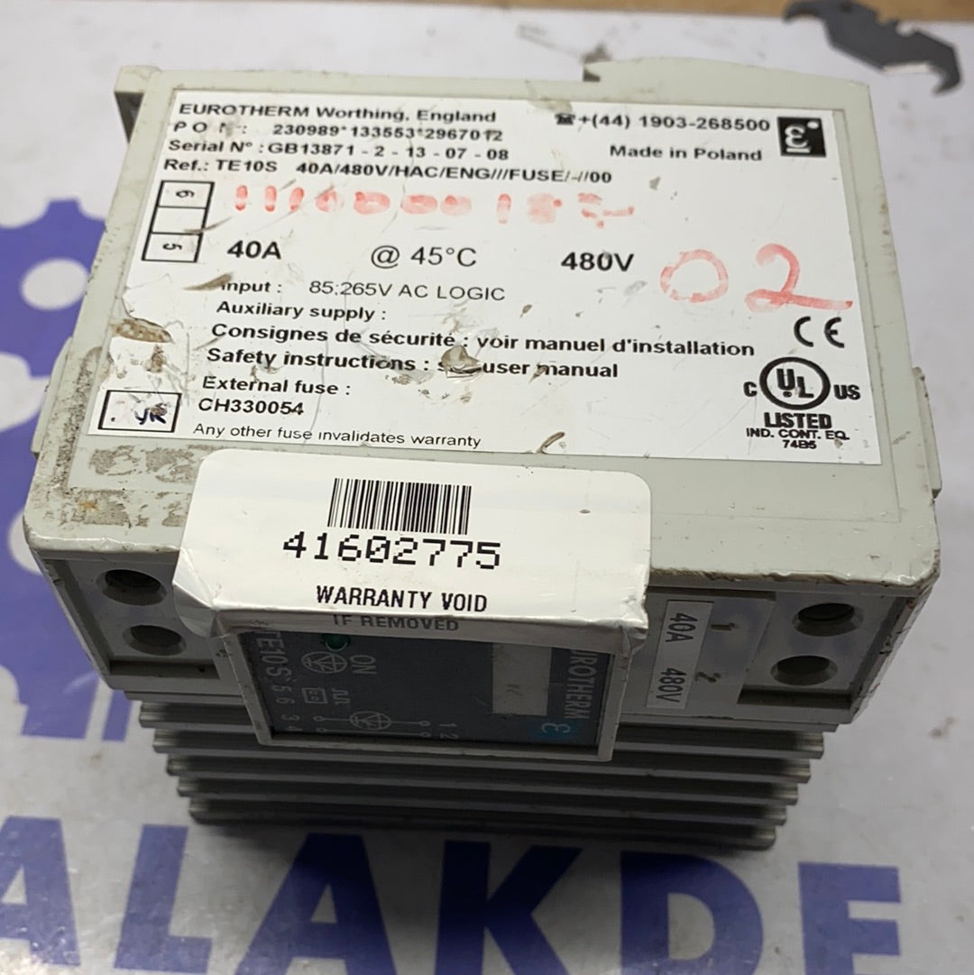 Eurotherm TE10S/40A/480V/HAC/ENG///FUSE/-//00