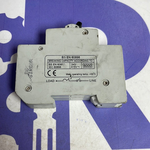 SECTOR MCB 6 AMP TYPE B B6 SYMCB6/B SINGLE POLE 6A CIRCUIT BREAKER