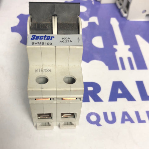 100A MAIN SWITCH SECTOR SVMS100 DOUBLE POLE 100A DOUBLE POLE AC22A