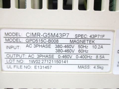 YASKAWA CIMR-G5M43P7