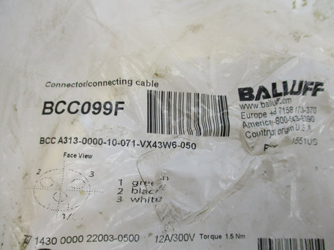 BALLUFF BCCA313-0000-10-071-VX43W6-050