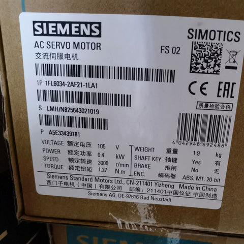 SIEMENS 1FL6034-2AF21-1LA1