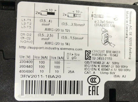 SIEMENS 3RV2011-1BA20