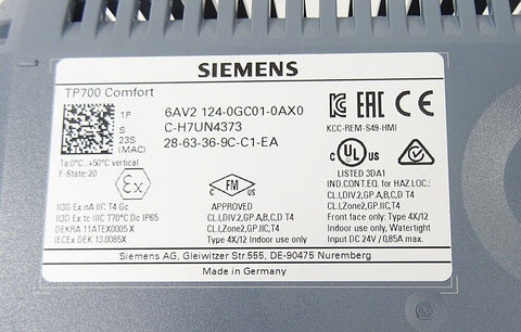 SIEMENS 6AV2124-0GC01-0AX0