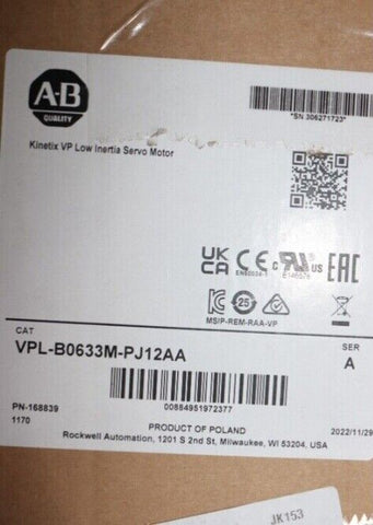 ALLEN BRADLEY VPL-B0633M-PJ12AA