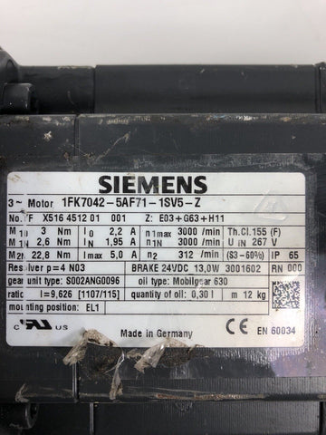 Siemens 1FK7042-5AF71-1SV5-Z