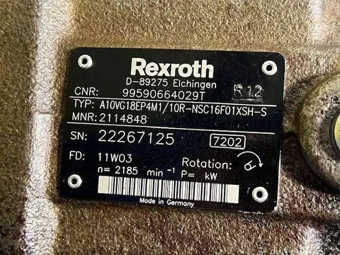 REXROTH A10VG18EP4M1/10R-NSC16F01XSH-S