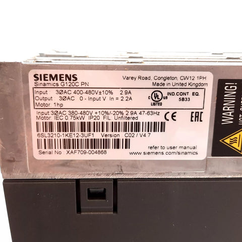 SIEMENS 6SL3210-1KE12-3UF1