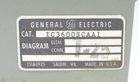 GENERAL ELECTRIC IC3600SCAA1