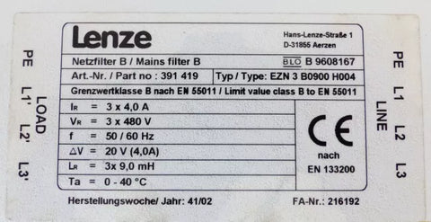 Lenze EZN3B0900H004