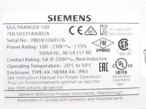 SIEMENS 7ML5033-1AA00-2A