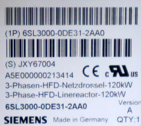 SIEMENS 6SL3-000-0DE312AA0