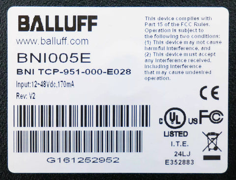 BALLUFF BNI TCP-951-000-E028