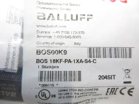 BALLUFF BOS18KF-PA-1XA-S4-C