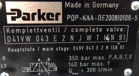 Parker D41VW043E2NJWTI5N91