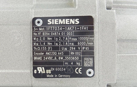 SIEMENS 1FT7034-1AK71-1FH1