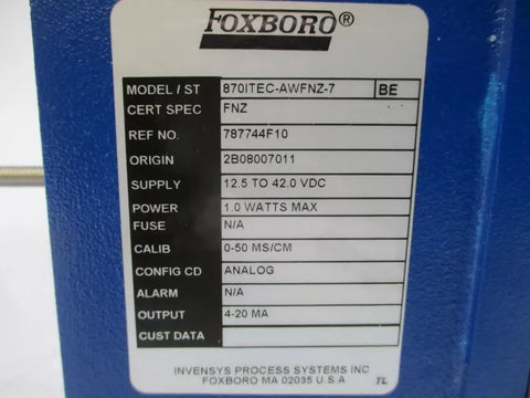 FOXBORO 870ITEC-AWFNZ-7