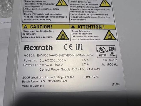 REXROTH HCS01.1E-W0005-A-03-B-ET-EC-NN-NN-NN-FW