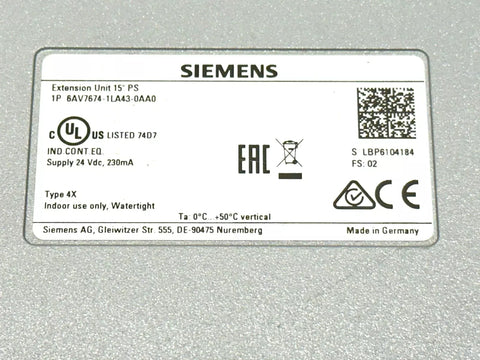 SIEMENS 6AV7674-1LA43-0AA0