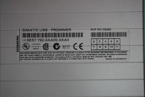 SIEMENS 6ES7792-0AA00-0XA0