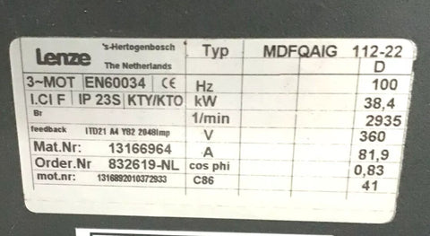 LENZE  MDFQAIG 112-22