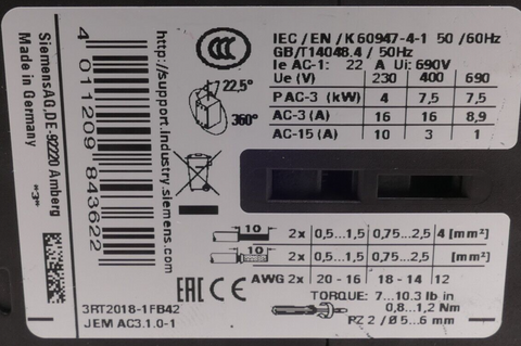 Siemens 3RT2018-1FB42