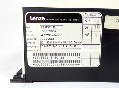 Lenze 33.8101E