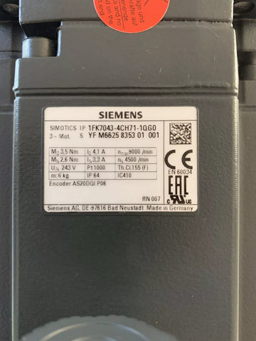 SIEMENS 1FK7043-4CH71-1QG0