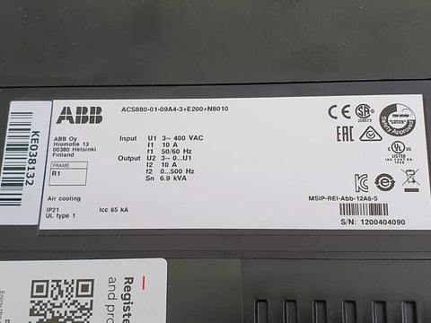 ABB ACS880-01-09A4-3+E200+N8010