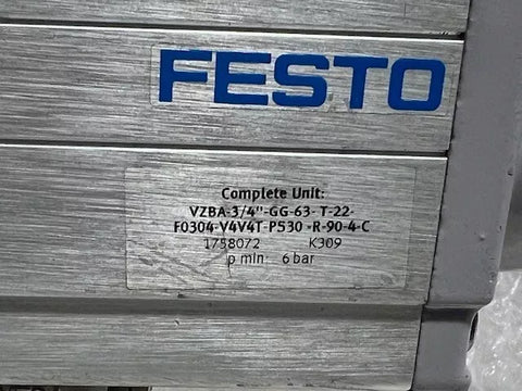 FESTO VZBA-3/4"-GG-63-T-22-F0304-V4V4T-PS30-R-90-4-C