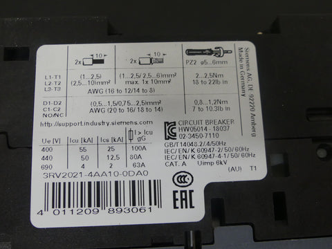 SIEMENS 3RV2021-4AA10-0DA0