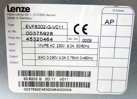 Lenze EVF8202-G-V011