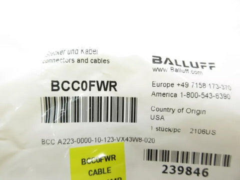 BALLUFF BCCA223-0000-10-123-VX43W8-020