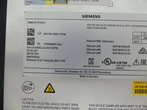 SIEMENS 6AV7241-5BB17-0FA0